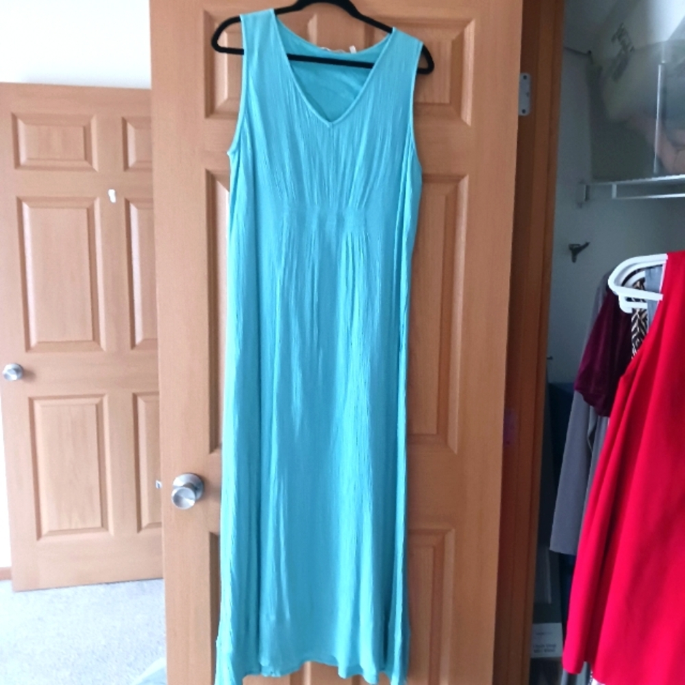 Blue crepe maxi